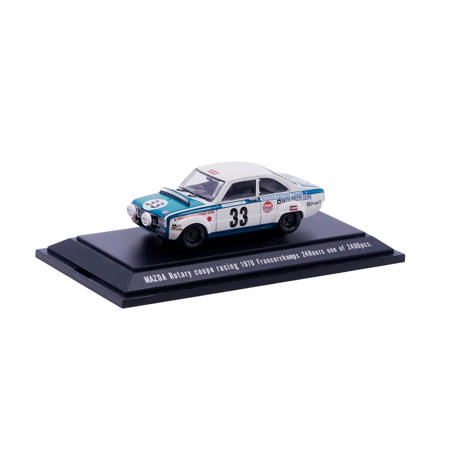 1/43 MAZDA ROTARY COUPE RACING 1970 Spa Francorchamps 24 Hour (WHITE/GREEN)