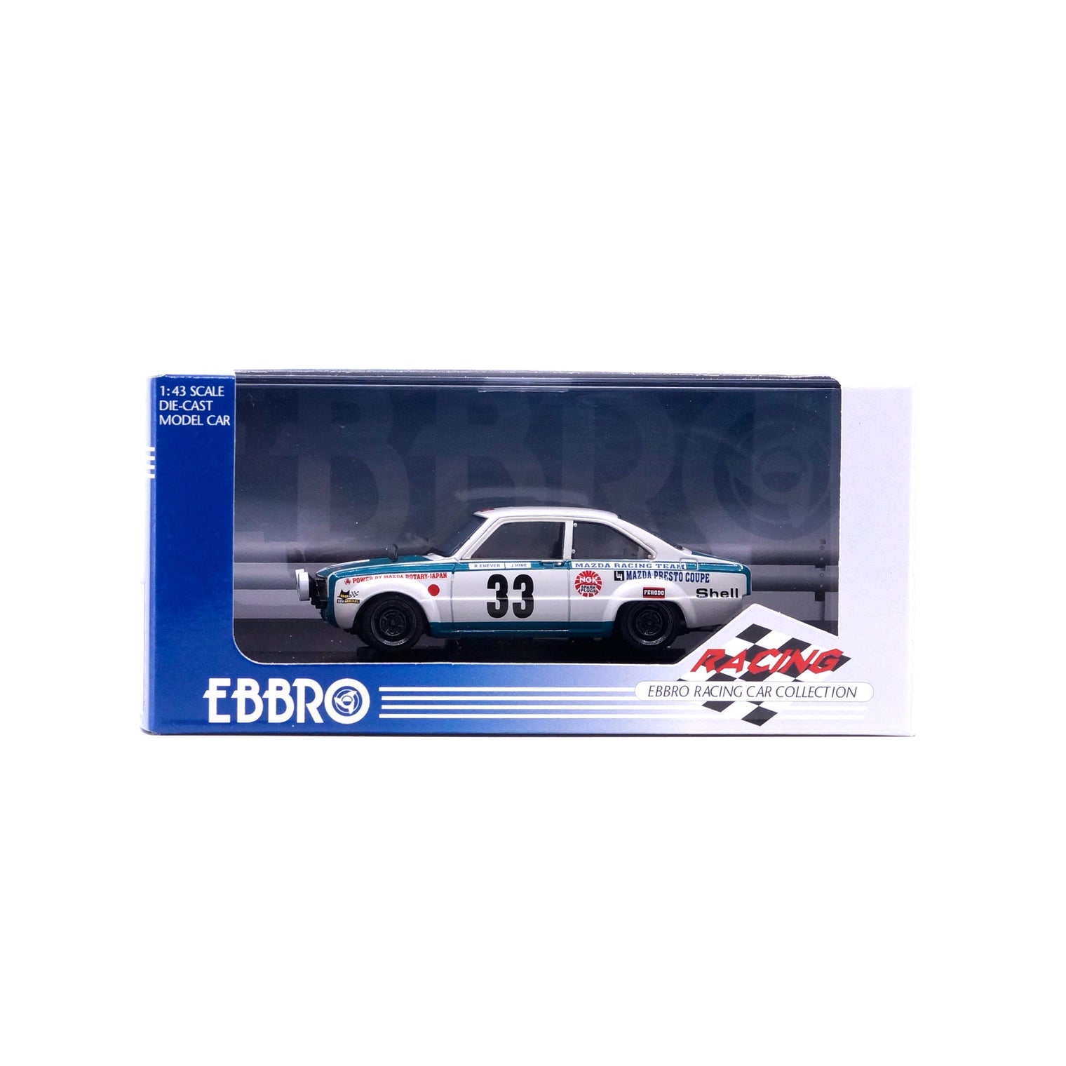 1/43 MAZDA ROTARY COUPE RACING 1970 Spa Francorchamps 24 Hour (WHITE/GREEN)
