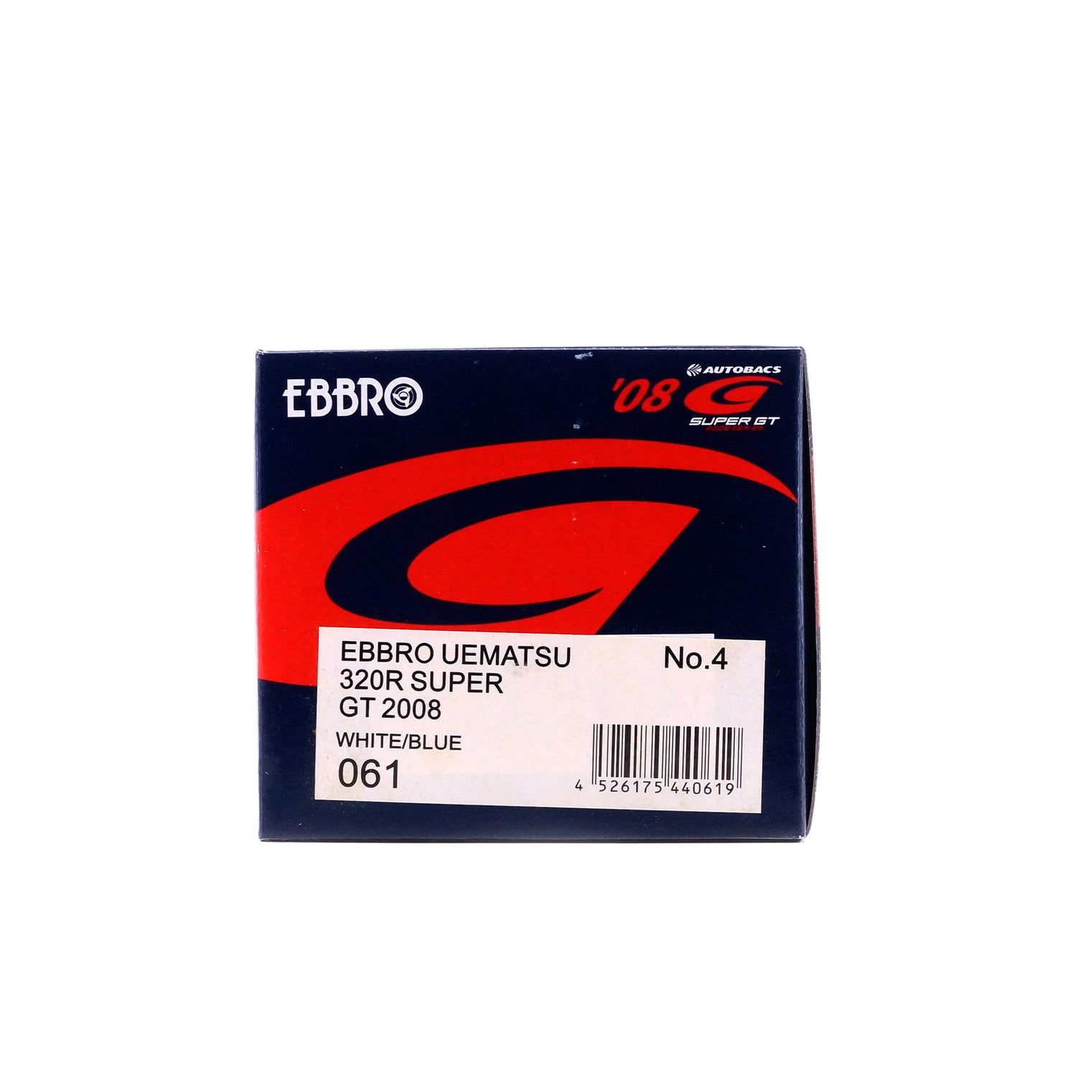 1/43 EBBRO UEMATSU 320R SUPER GT 2008 (WHITE/BLUE)