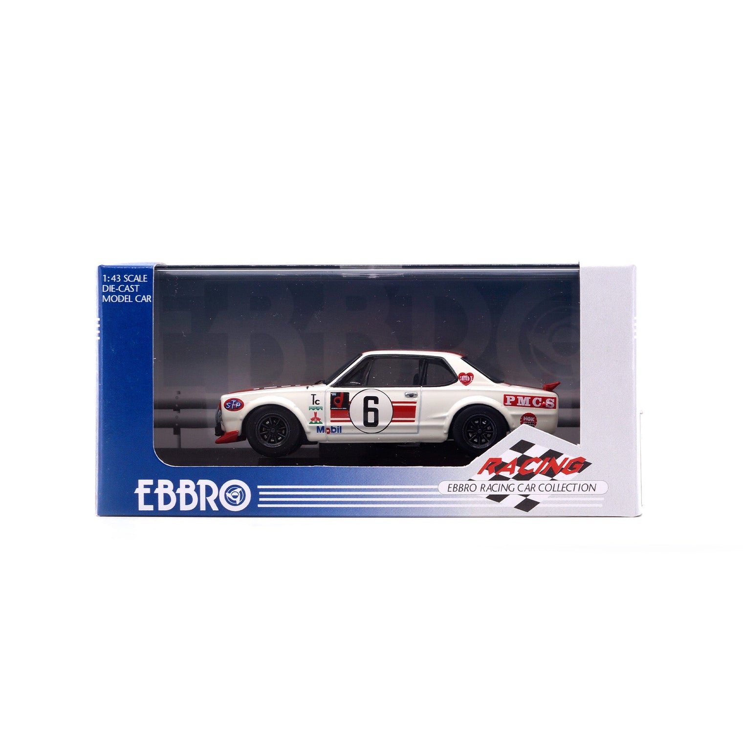 1/43 NISSAN SKYLINE GTR KPGC 10 RACING (WHITE / RED)