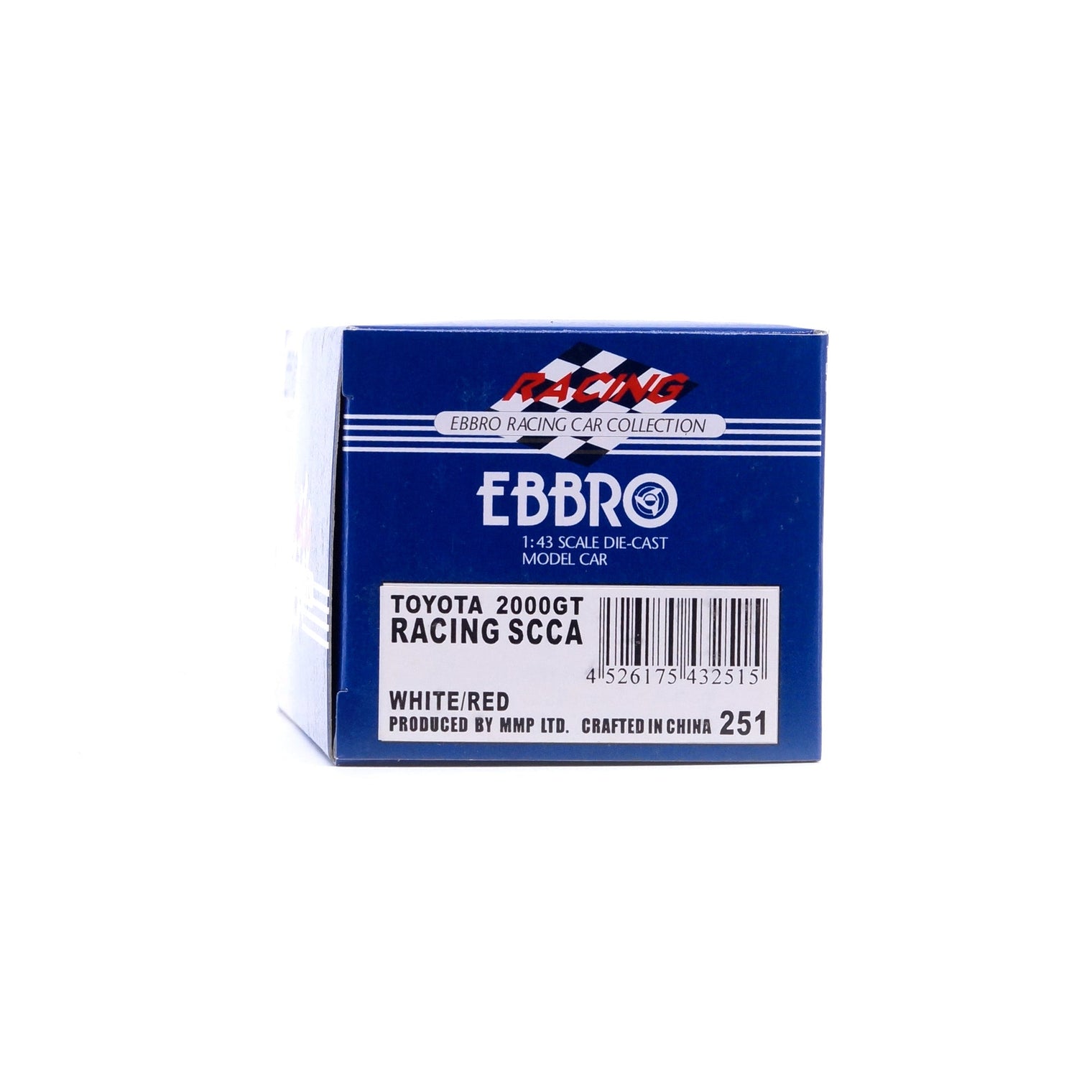 1/43 TOYOTA 2000GT RACING SCCA (WHITE/RED)