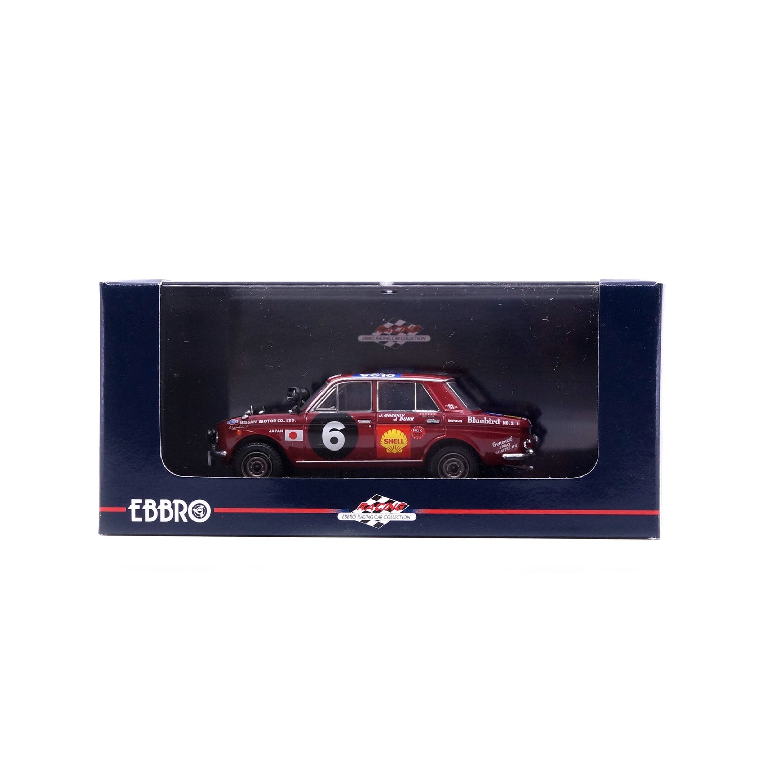 1/43 NISSAN BLUEBIRD 410 EAST AFRICAN SAFARI RALLY 1966 (RED)
