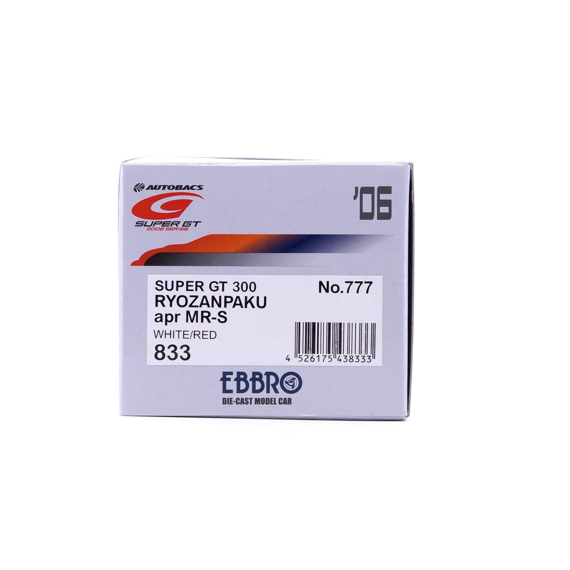 1/43 SUPER GT 300 RYOZANPAKU apr MR-S No.777 (WHITE/RED) – EBBRO